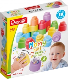 Momy cubos blandos de colores y cubos sonoros con sonajero - 18 uds.