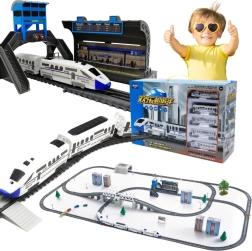 Circuito de tren eléctrico con puente de 366 cm