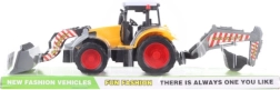 Tractor de construcción de plástico con cargador y excavadora
