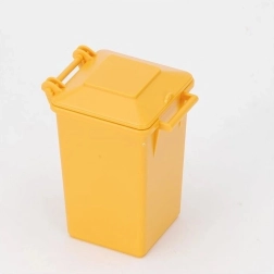Cubo de basura Bruder amarillo