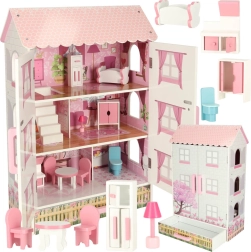 Casa de muñecas de madera Lulilo Papilio, rosa, 80 cm