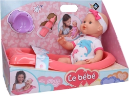 Muñeca que hace pis con set y bañerita 41 cm