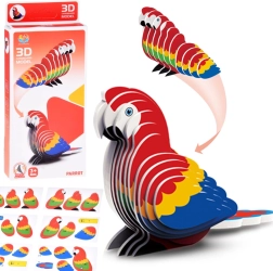 Puzle 3D modelo de cartón de guacamayo – DIY 24 piezas