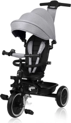Triciclo infantil LIONELO Berry Grey Stone con asiento giratorio