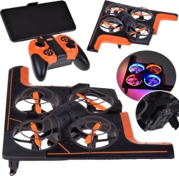 Dron divertido con cámara e iluminación