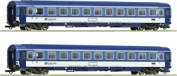 Roco set de dos piezas de coches de pasajeros Eurofima ČD Bmz H0