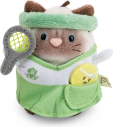 Nici MyMochi gata siamesa Siamy con disfraz de tenis y pelota 8 cm