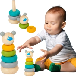 Torre apilable de madera con osito Montessori SMALL FOOT