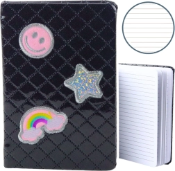 Cuaderno con parches negro B6 80 páginas