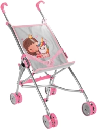 Cochecito para muñecas tipo paraguas Unicorn Grey, plegable