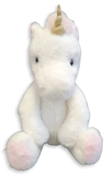 Unicornio de peluche blanco 40 cm