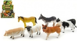 Animales de granja doméstica de plástico 11 cm, mezcla de especies, set de 18 uds en caja