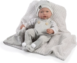 Muñeco bebé realista Liam con sonidos y cuerpo suave - 38 cm