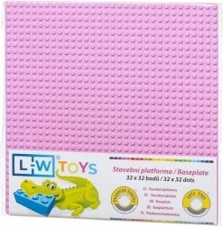 Placa base de construcción 32×32 rosa