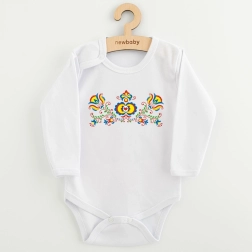 Body infantil con estampado de motivo folclórico – NEW BABY, talla 74 (6–9 meses)