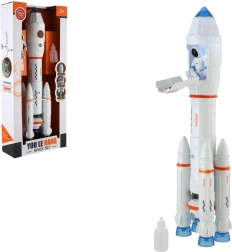 Cohete de juguete con vapor, luces y sonidos 36 cm