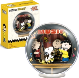 Puremind modelo 3D de madera SNOOPY PEANUTS en esfera – concierto nocturno, rompecabezas DIY