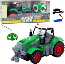 Tractor verde teledirigido 1:24