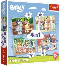 Puzzle Bluey y su mundo 4 en 1