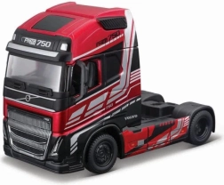 Modelo metálico de camión Volvo FH16 Globetrotter 750 XXL a escala 1:43 de Bburago – rojo