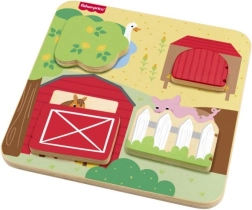 Fisher-Price Juego de madera de escondite con animalitos