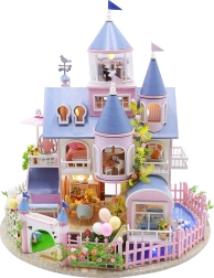 2Kids Toys castillo de cuento de hadas – casa en miniatura con iluminación LED