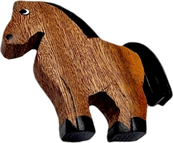 Imán de madera caballo – decoración artesanal de madera natural