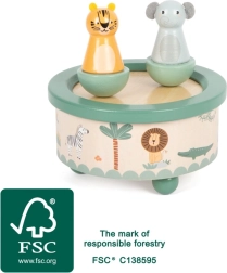 Caja de música de madera Safari small foot