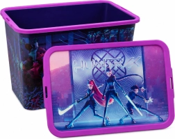 Caja de almacenamiento K-Pop Demon Hunters con tapa de clips 23 l