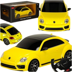 Modelo de carreras Volkswagen Beetle por control remoto - amarillo