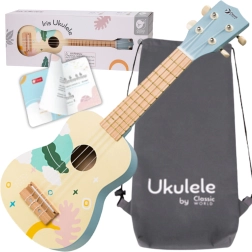 Ukelele de madera para niños CLASSIC WORLD – Azul