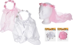 Diadema de carnaval con velo