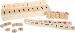 Small Foot encajable de madera para clasificar con imágenes, 60 piezas