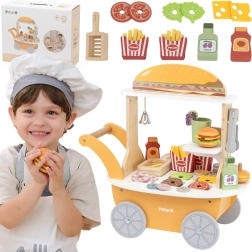 Puesto de hamburguesas de madera Viga