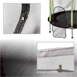 Trampolín infantil para casa y jardín con red 140 cm, verde