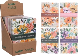 Cuaderno rayado Flores 21 × 14,5 cm, 80 páginas