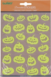 Pegatinas que brillan en la oscuridad Calabazas de Halloween 25 × 14,4 cm
