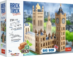 Kit de construcción con ladrillos reales TREFL Brick Trick Travel – Big Ben, 290 piezas