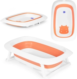 Bañera infantil plegable con desagüe 81 cm ECOTOYS – Naranja