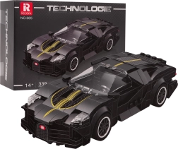 Kit de construcción de coche superdeportivo negro, 339 piezas