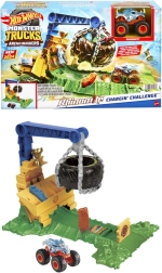 Hot Wheels Monster Trucks Arena Smashers Rhinomite – desafío con neumático de choque