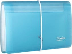 Organizador de documentos con goma DL Opaline transparente-azul
