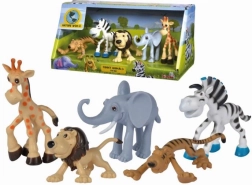 Animales safari alegres – set de figuras de plástico