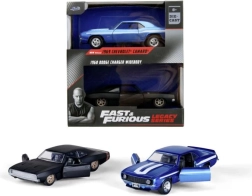 Fast & Furious – pack doble Chevrolet Camaro 1969 y Dodge Charger Wide Body 1968 1:32