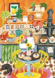 Puzzle de cocina naranja de 1000 piezas