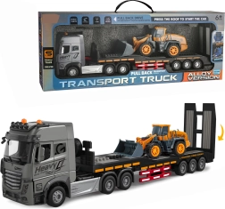Camión metálico para transporte de coches con cargador 1:24