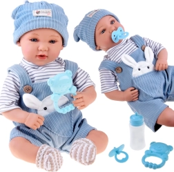 Muñeco bebé interactivo de 46 cm con set de accesorios