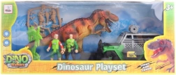 Set con dinosaurio a pilas y coche todoterreno