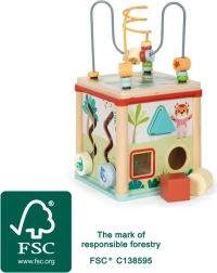 Cubo motor de madera Jungle amigos small foot