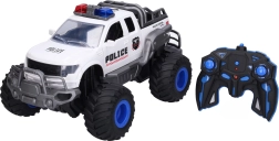 Coche teledirigido policial todoterreno con efectos de humo de 41,5 cm